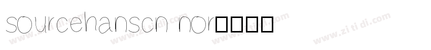 sourcehanscn nor字体转换